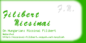 filibert micsinai business card